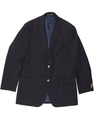 DOCKERS Mens Longline 2 Button Blazer Jacket UK 42 XL Navy Blue Polyester AY05 - Image 1 of 3