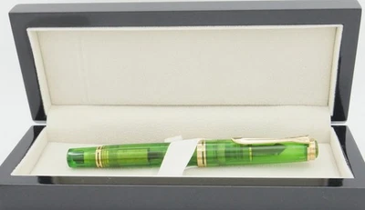 Caneta-tinteiro Pelikan M800 verde transparente edição limitada - 1992 - 18ct OM nova na caixa - Imagem 1 de 4