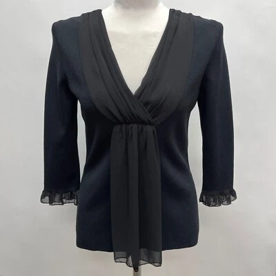 Top tejido Cable & Gauge para mujer talla pequeña negro  Foto 1 de 4