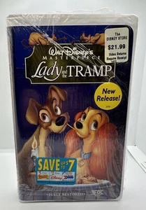 NEW Walt Disney's Lady And The Tramp VHS Masterpiece Collection #4673 Unopened - Picture 1 of 3