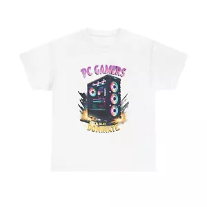 Camiseta PC Gamers Build Play Dominate Unisex Gamer Tee - Imagen 1 de 13