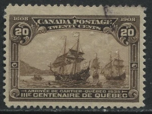 Canada 1908 KEVII 20 cents Quebec used - Picture 1 of 1