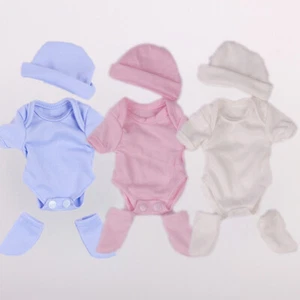 3in1 Cotton Romper Clothes Set Outfit For 10"-12" Reborn Baby Doll Clothings DIY - Picture 1 of 13
