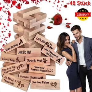 Jenga Pärchenspiel, Lust-Spiel, Liebesjenga, Erotikspiel Party, Swinger, Frivol - Bild 1 von 16