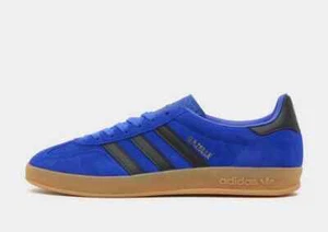 Adidas Men's Gazelle Indoor Trainers in Lucid Blue Shoes - Picture 1 of 7