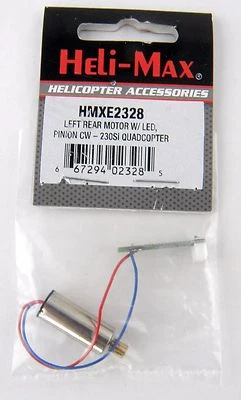 Left Rear Motor w/LED, Pinion CW for 230Si Quadcopter - Heli-Max HMXE2328 - Image 1 of 2