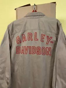Harley Davidson big logo men`s button - down shirt size L - Picture 1 of 8