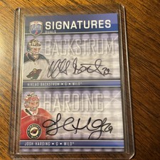 2008-09 Upper Deck Be A Player Duals Signatures Autos S2-BH Backstrom/Harding