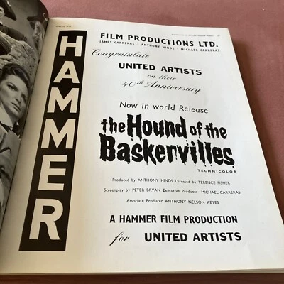 Kine Weekly 1959 - The hound of the Baskervilles Hammer horror. Sheree Winton - Image 1 of 4