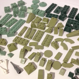 Lego Green Pieces Bricks 3 oz Mint Olive Dark Green Clean NEW - Picture 1 of 11