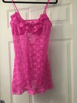 In bloom By Jonquil Pink Lace Nightgown ! Size M - Image 1 of 4