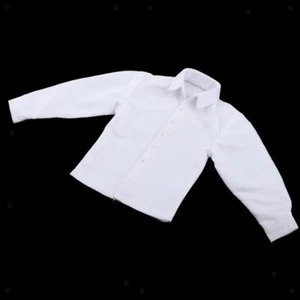 1/6th Male Long Sleeve Formal Shirt for 12'' Action Figure Body Outfits White - Picture 1 of 6