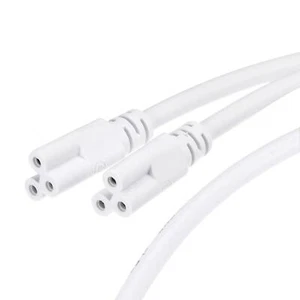 T5 T8 LED Tube Connecteur Câble 1M Mâle à Mâle Double Cordon pour LED Kit 2 - Photo 1/5
