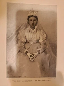 Bastien-Lepage, The First Communion - Engraved by Timothy Cole 1896 11" x 7" - Picture 1 of 2