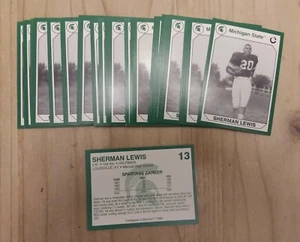 1990 Michigan State Spartans Collegiate Collection #13 SHERMAN LEWIS Lot of (10) - Bild 1 von 1