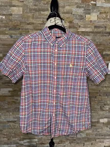 Ralph Lauren Plaid Cotton Oxford Short-Sleeve Shirt Big Boys L 14/16 - Picture 1 of 4