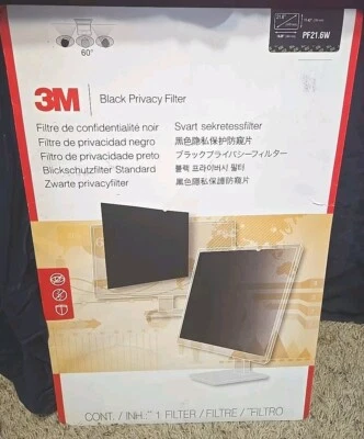 3M Black Privacy Filter PF21.6W 21.6" Screens Laptop Monitor 16:10 New PF216W1B - Image 1 of 3