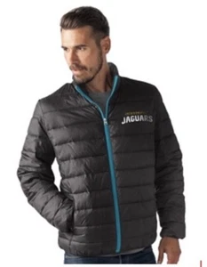 Chaqueta de relleno de polilleno acolchada con cremallera completa de los Jacksonville Jaguars talla M - Imagen 1 de 4
