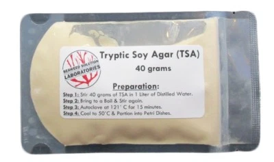 SEAWEED SOLUTION LABORATORIES Tryptic Soy Agar (TSA) 40 grams - FREE SHIPPING