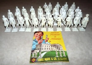 VINTAGE MARX MINIATURE AMERICAN PRESIDENTS W/ BOOKLET - Picture 1 of 23