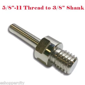 Core Drill Bit Adapter 5/8"-11 Thread Male 3/8" Shank Diamond Power Drill UNC - Picture 1 of 3