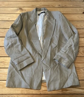 Zara Men’s Open Front Linen Jacket Size M Beige R10 - Image 1 of 4