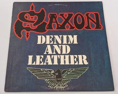 Saxon LP Vinyl Record Denim And Leather 1981 Carrere ARZ 37685 Heavy Metal - Image 1 of 4