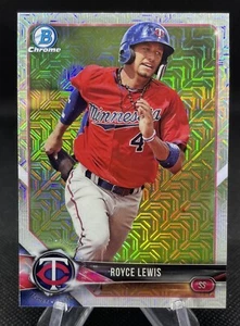 ROYCE LEWIS Rookie MOJO REFRACTOR 2018 Bowman Chrome MEGA BOX MOJO Twins - Picture 1 of 6