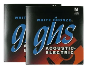 2-Pack WB-M GHS White Bronze Acoustic Electric Strings Medium (13-56) - Picture 1 of 3