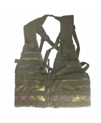 GILET TATTICO SOFTAIR BASE MOLLE VEGETATO H10022TC AIRSOFT TACTICAL VEST CAMO - Immagine 1 di 3