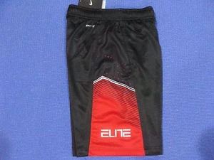 BOYS NIKE ELITE DRI FIT WORLD TOUR SHORTS 749738 010 BLACK/RED-WHITE SIZE S~XL - Picture 1 of 4