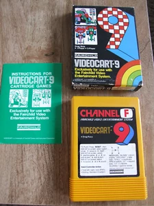 O1 OFFERS COMBINE VINTAGE FAIRCHILD CHANNEL F VIDEOCART CIB - 9 DRAG RACE - Picture 1 of 6