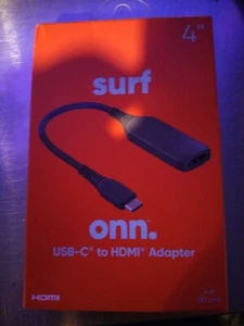 Surf Onn USB-C to HDMI Adapter 4'' 100004344- Open Box, Never Used - Picture 1 of 2