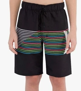 Hurley Boys' Classic Pull on Swim Trunks Black/Slash Size M (NWT) - Picture 1 of 6
