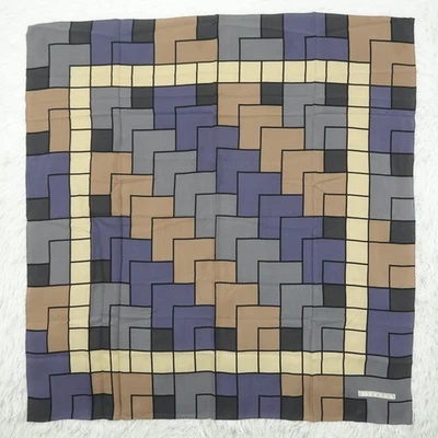 GIVENCHY 多色丝绸围巾 33 英寸 X 33.5 英寸 L37 — 第 1/4 张图片