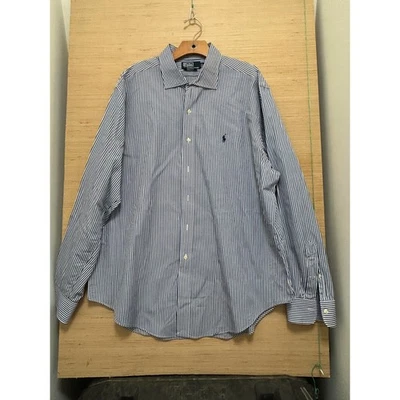 Polo Ralph Lauren Stanton Classic Fit Striped Dress Shirt XXL Blue White - Image 1 of 4