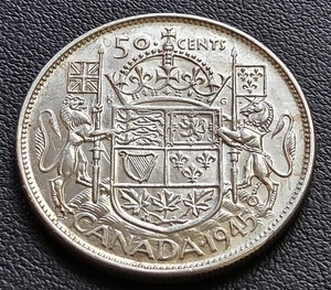1945 Canada Silver 50-Cent Half Dollar Coin ***Better Grade Sharp Coin*** - Picture 1 of 3