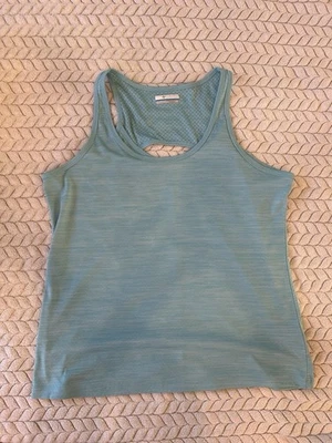 Camiseta sin mangas Columbia Racerback azul claro activa - talla grande Foto 1 de 4