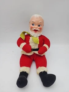 Vintage Gund Creation Rubber Face Stuffed Santa Claus 17" Toy Needs Cleaned - Picture 1 of 14