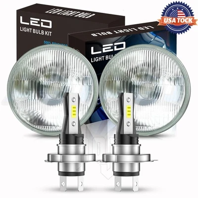 Pair 7inch Round LED Headlights High/Low Beam For Datsun 280ZX/240Z/260Z/280Z - Imagem 1 de 4
