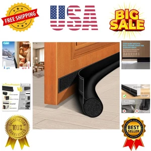 Tapón de tiro de puerta negro de 36 pulgadas, bloqueador de eficiencia energética para comodidad invernal - Imagen 1 de 11