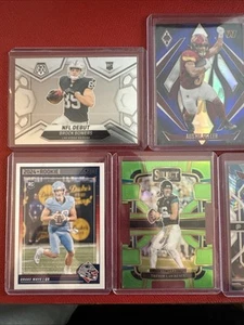 Box of miscellaneous football & baseball cards.  Prizm, Optic, Mosaic. - Picture 1 of 6