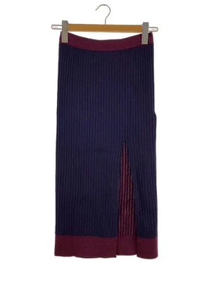 Falda de punto acanalado BOTTEGA VENETA, mediana, algodón, NVY, 728348 V2LV0 Foto 1 de 4