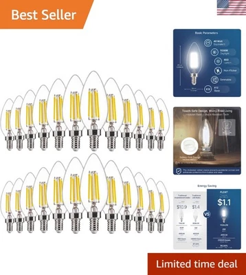 24 E12 Dimmable LED Chandelier Bulbs – Instant Brightness for Elegant Spaces - Image 1 of 4