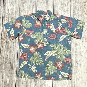 Reyn Spooner Floral Hawaiian Reverse Print Vintage Pullover Shirt Medium Pocket - Bild 1 von 7