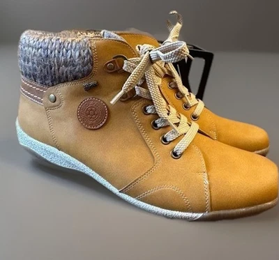 Spring Step Clifton Ankle Boots Knit Collar Tan Woman's Sz 42 or 10.5-11 Comfort - Image 1 of 4