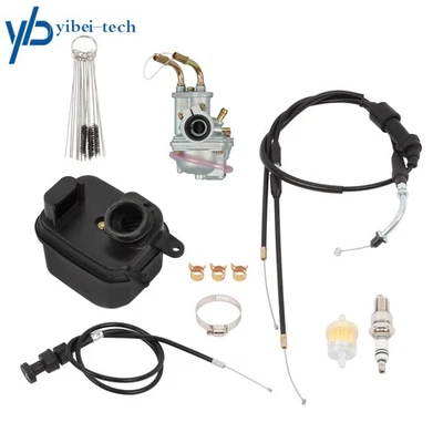 For Yamaha PEEWEE PW50 PY50 Carburetor Carb Air Filter Box Throttle Choke Cable - Image 1 of 4