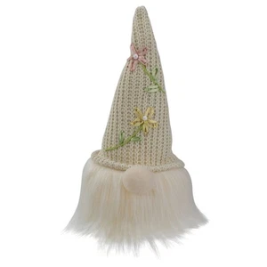 Northlight 10" beleuchteter sitzender Frühlings- und Osternwichtelkopf mit Strickmütze - Bild 1 von 7