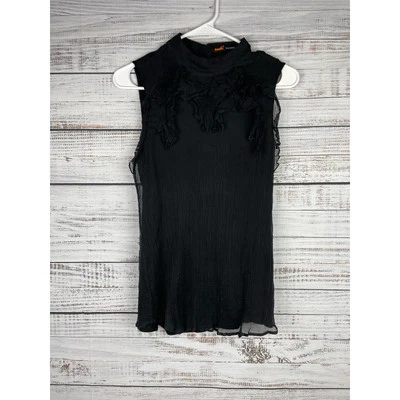 Comma Black Silk Gauzy Sleeveless Top EU 38 or US 8 Medium - Image 1 of 4
