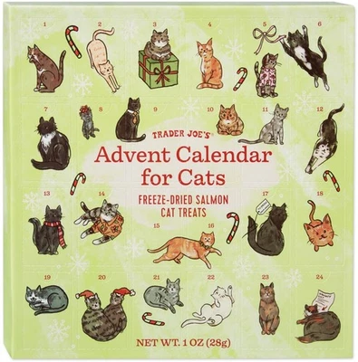 Trader Joe’s Advent Calendar Cat Treats Freeze Dried Salmon Treats - Image 1 of 4